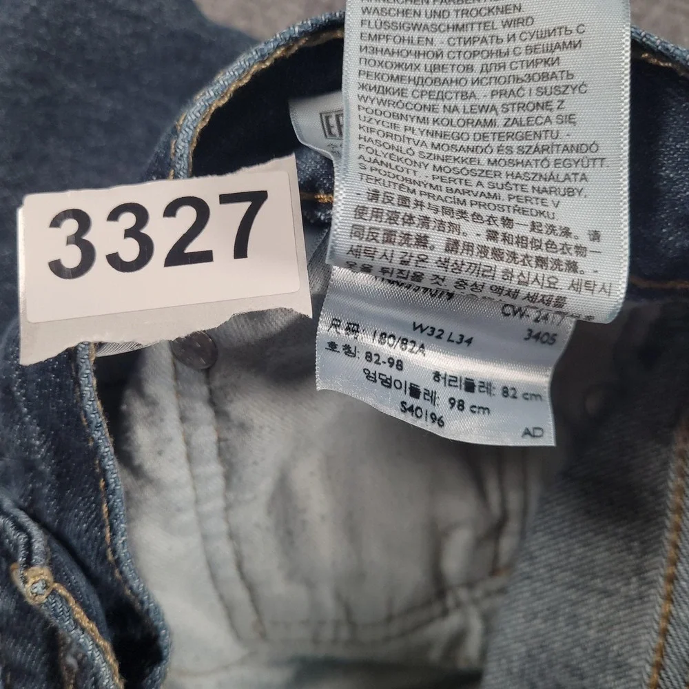 Levis 514‎ Jeans Mens 32x34 Blue Regular Fit Straight Leg Denim Medium Wash